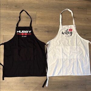 His and Hers Apron Set - Recently Married
